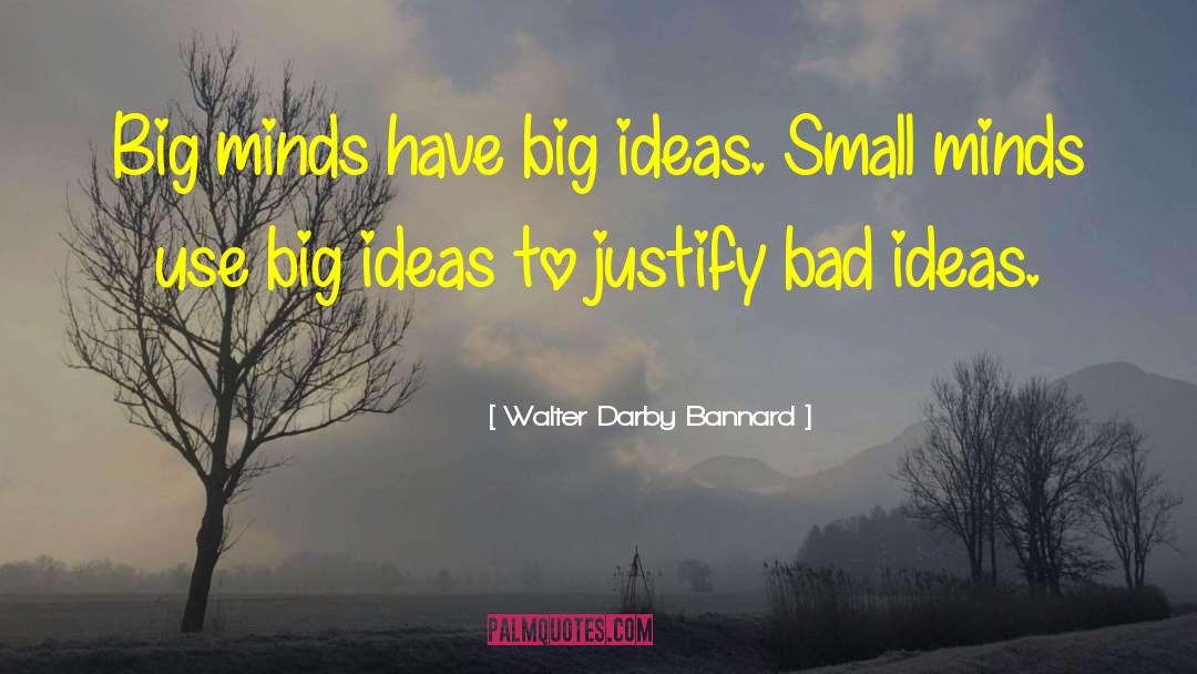 Walter Darby Bannard Quotes: Big minds have big ideas.