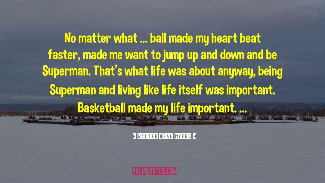 Walter Dean Myers Quotes: No matter what ... ball