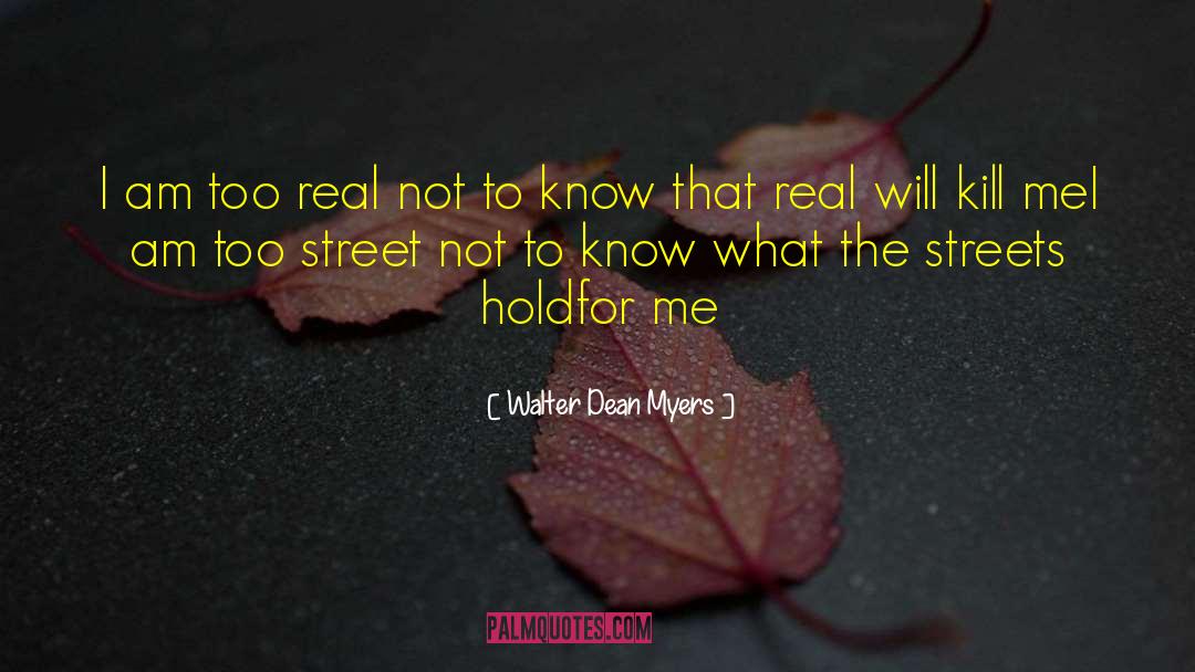 Walter Dean Myers Quotes: I am too real not