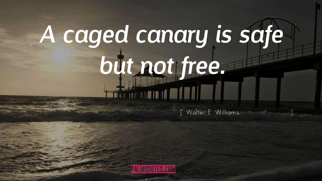 Walter E. Williams Quotes: A caged canary is safe