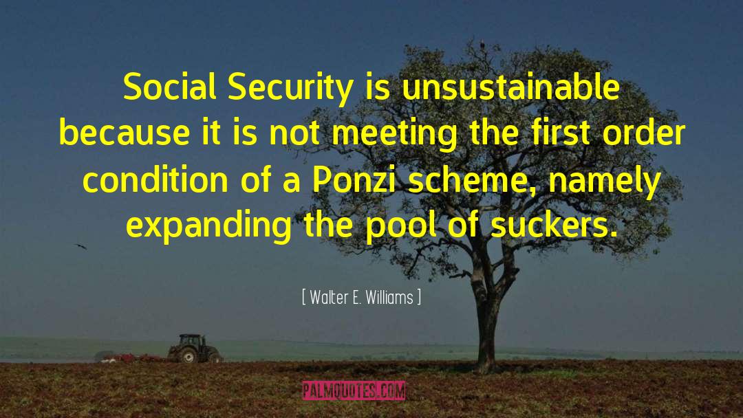 Walter E. Williams Quotes: Social Security is unsustainable because