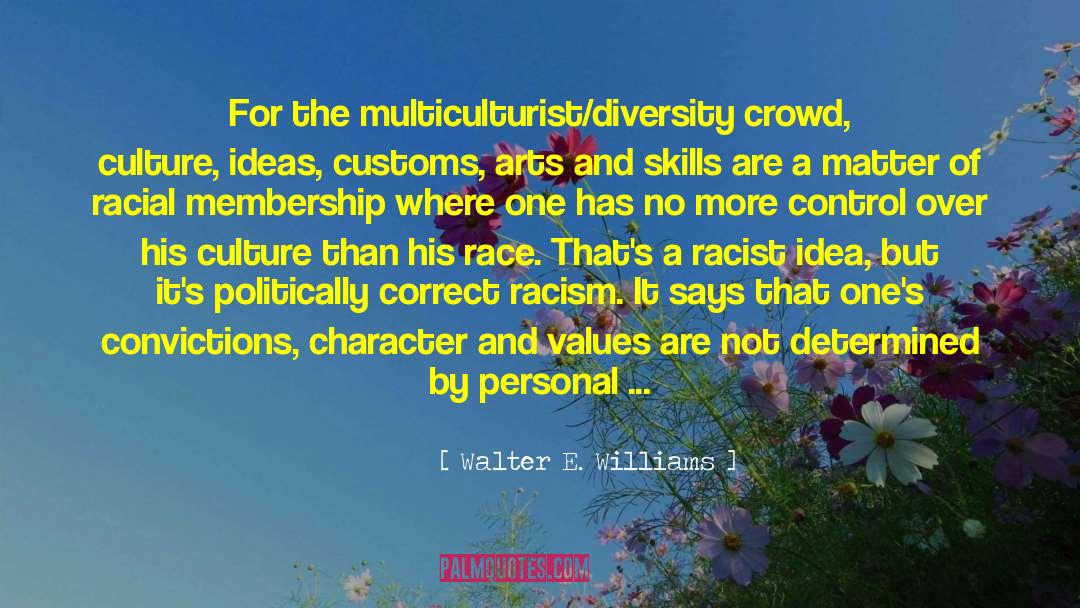 Walter E. Williams Quotes: For the multiculturist/diversity crowd, culture,