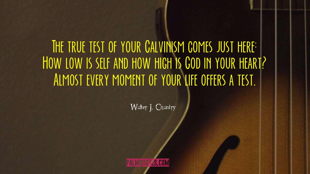 Walter J. Chantry Quotes: The true test of your