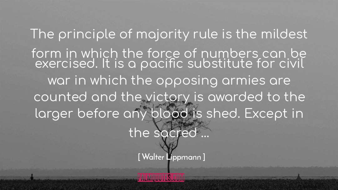 Walter Lippmann Quotes: The principle of majority rule