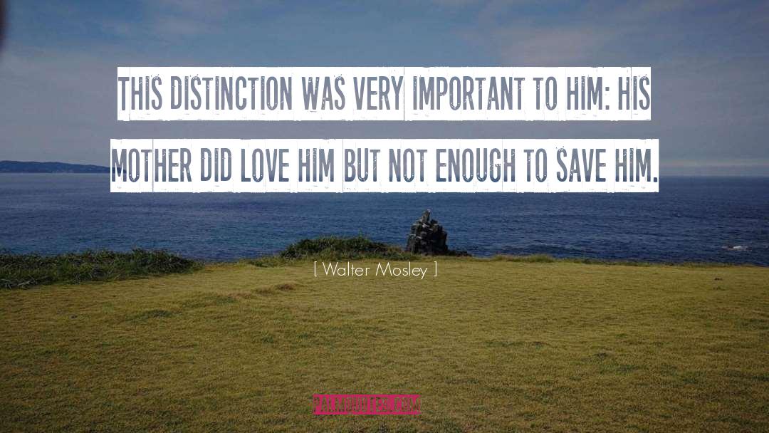 Walter Mosley Quotes: This distinction was very important