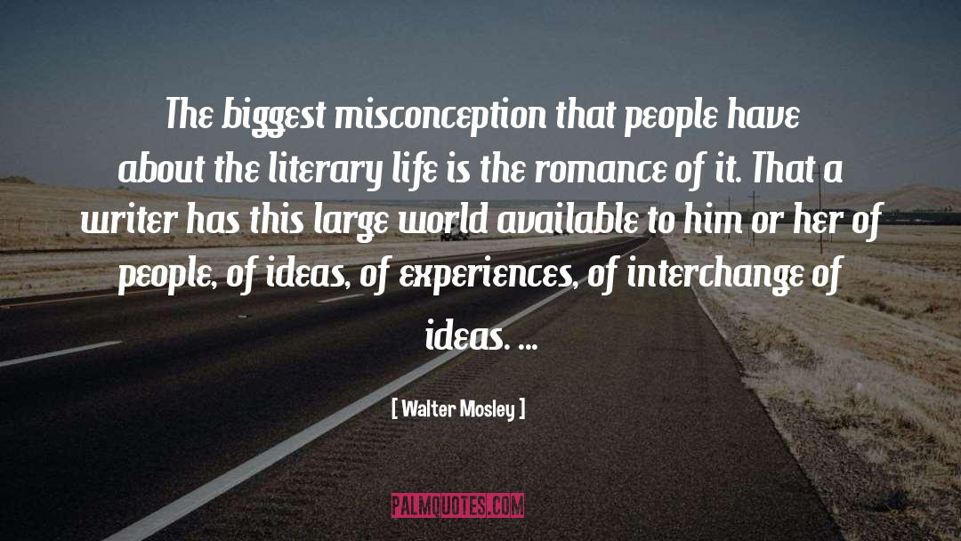 Walter Mosley Quotes: The biggest misconception that people