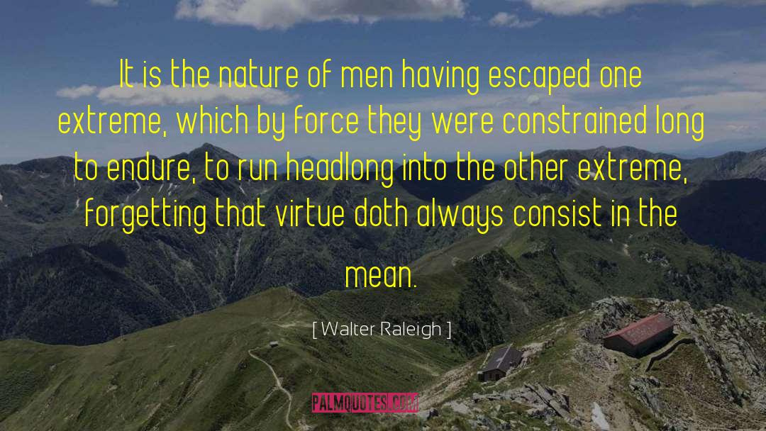 Walter Raleigh Quotes: It is the nature of