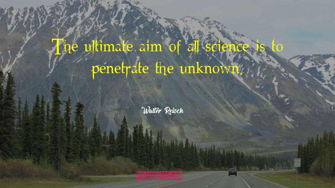 Walter Reisch Quotes: The ultimate aim of all