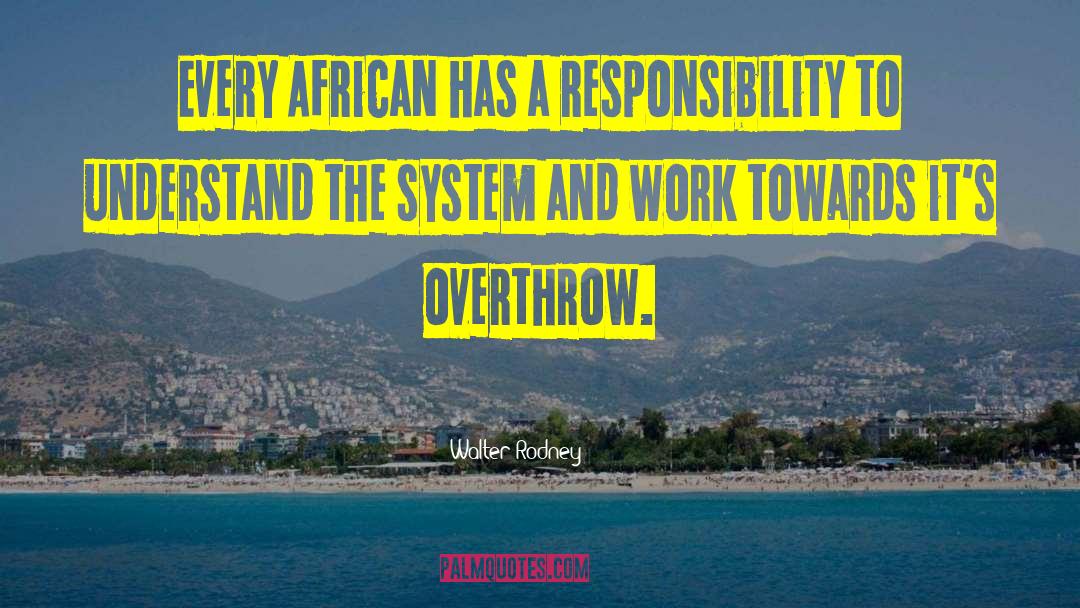 Walter Rodney Quotes: Every African has a responsibility