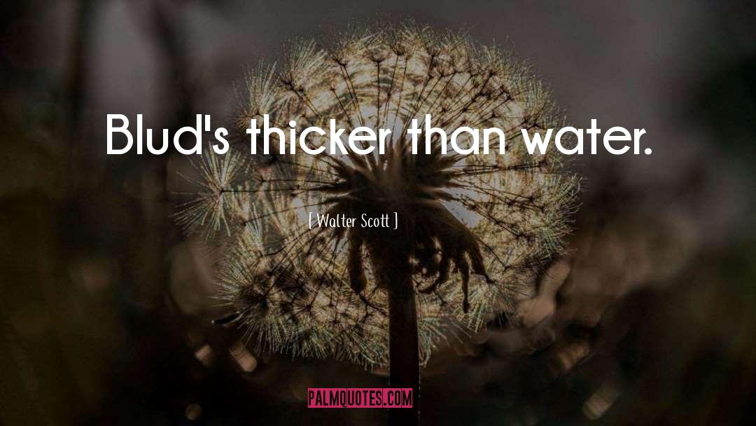 Walter Scott Quotes: Blud's thicker than water.