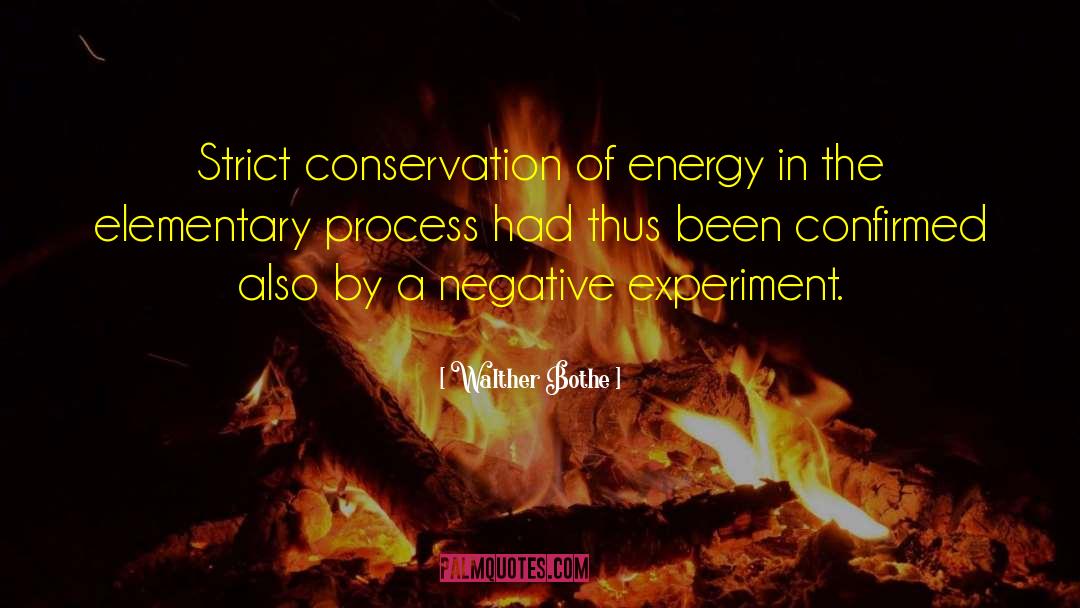 Walther Bothe Quotes: Strict conservation of energy in