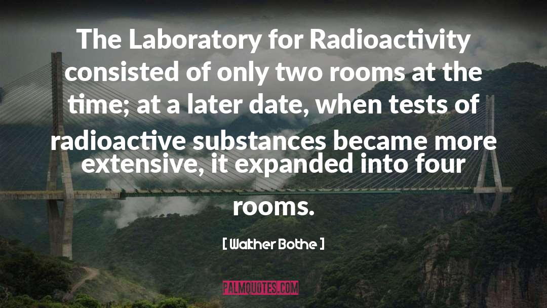 Walther Bothe Quotes: The Laboratory for Radioactivity consisted