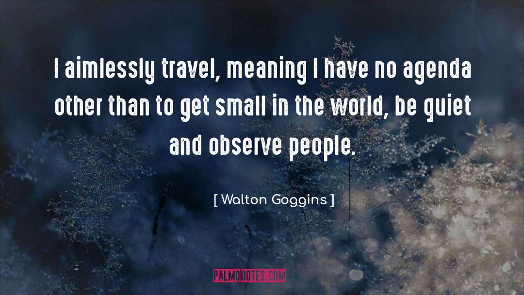 Walton Goggins Quotes: I aimlessly travel, meaning I