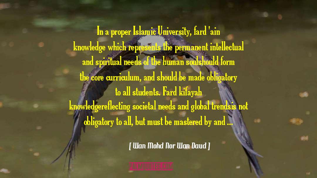 Wan Mohd Nor Wan Daud Quotes: In a proper Islamic University,