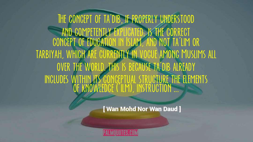 Wan Mohd Nor Wan Daud Quotes: The concept of ta'dib, if