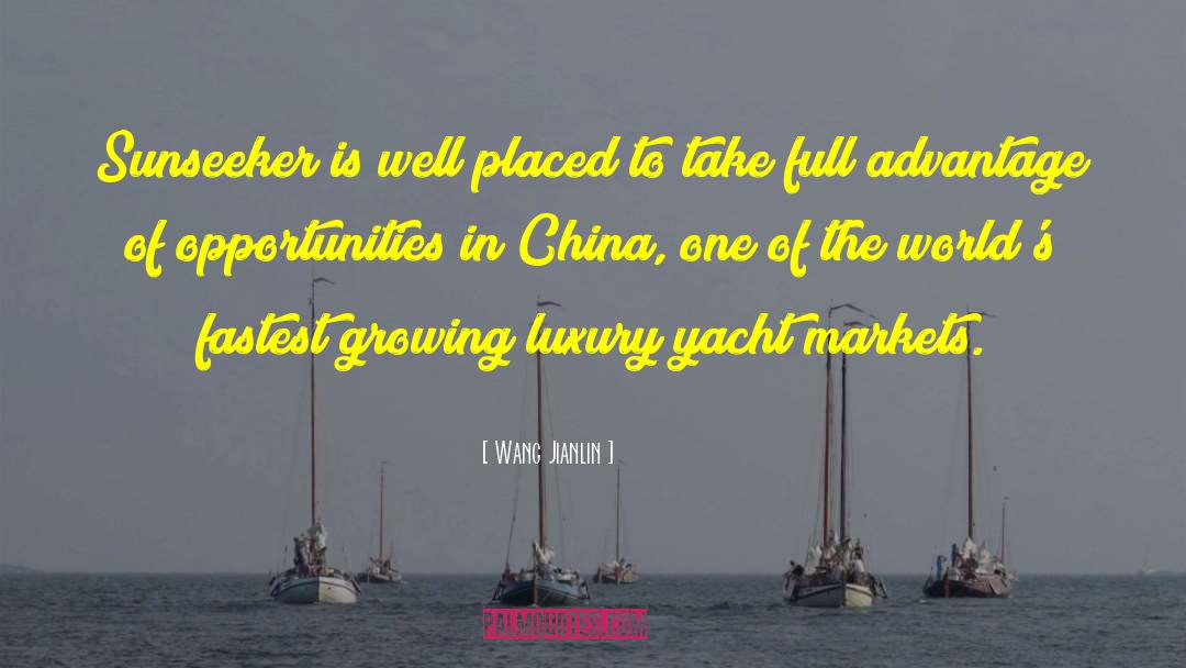 Wang Jianlin Quotes: Sunseeker is well placed to