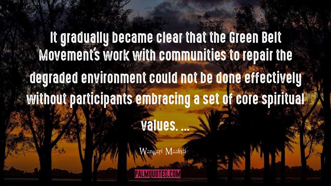 Wangari Maathai Quotes: It gradually became clear that