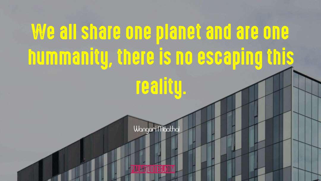 Wangari Maathai Quotes: We all share one planet