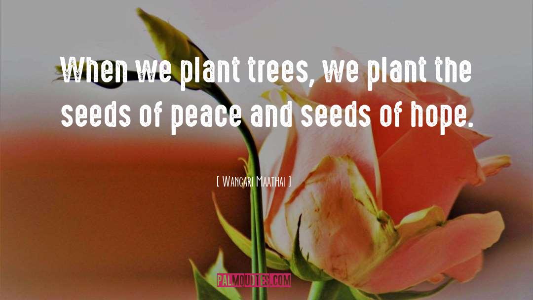 Wangari Maathai Quotes: When we plant trees, we