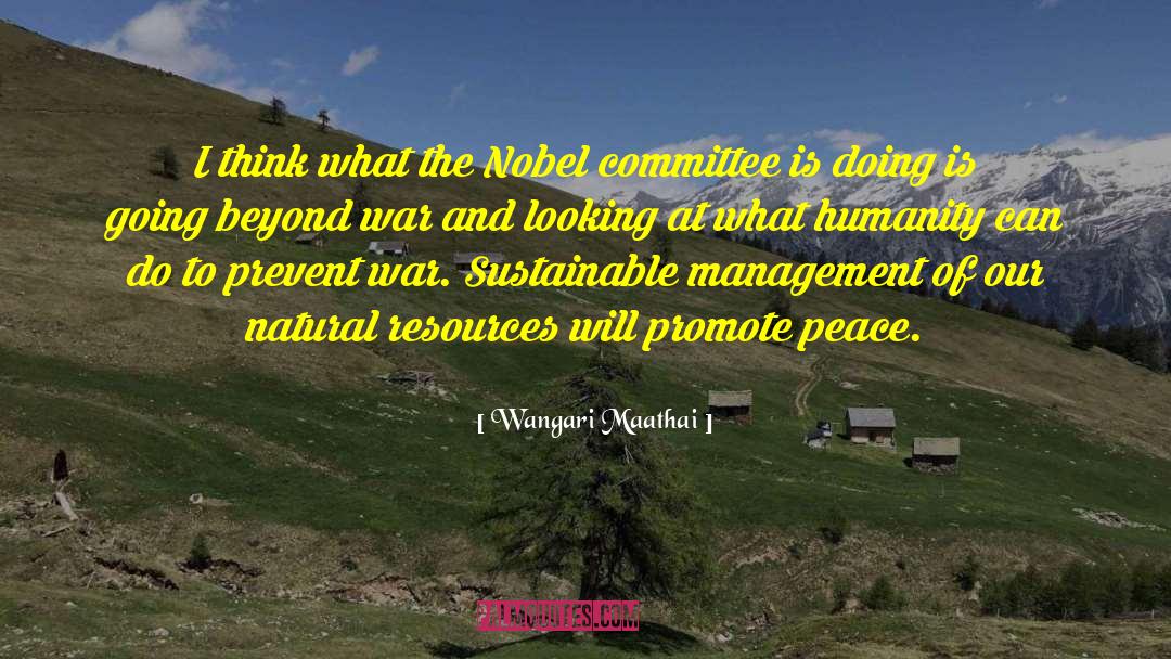 Wangari Maathai Quotes: I think what the Nobel