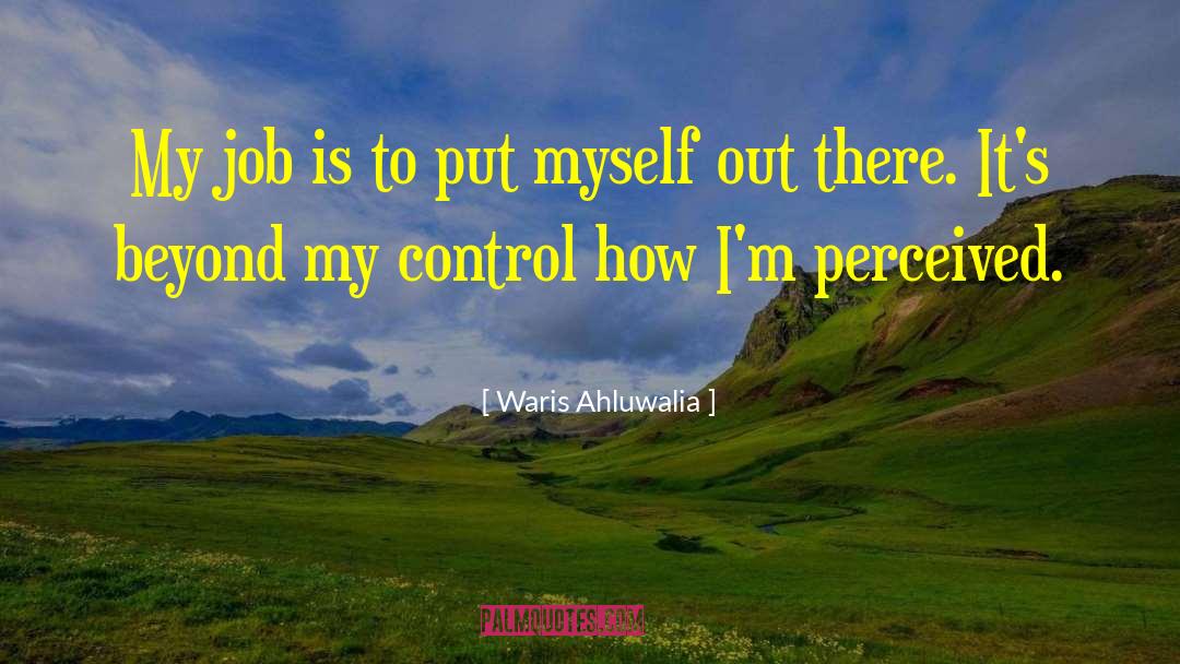 Waris Ahluwalia Quotes: My job is to put