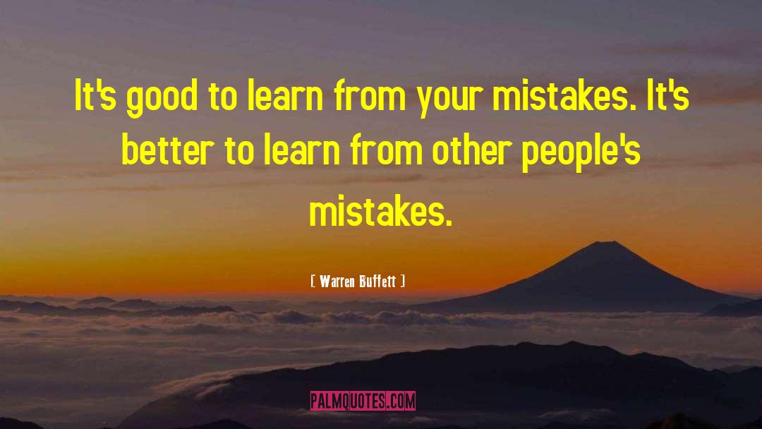Warren Buffett Quotes: It's good to learn from