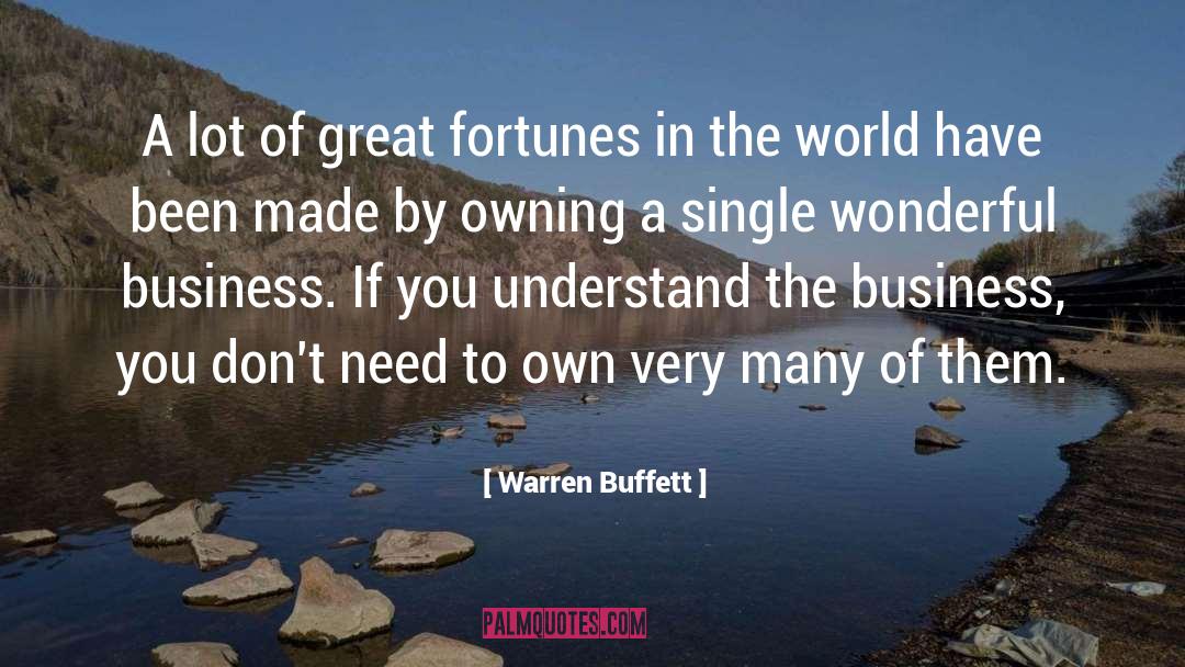 Warren Buffett Quotes: A lot of great fortunes