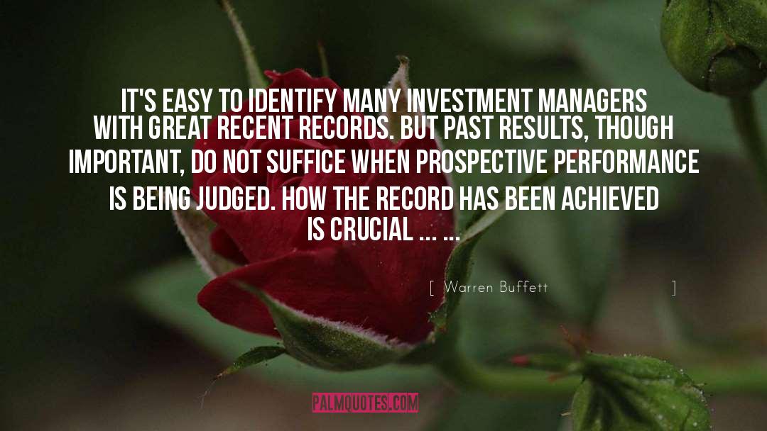 Warren Buffett Quotes: It's easy to identify many