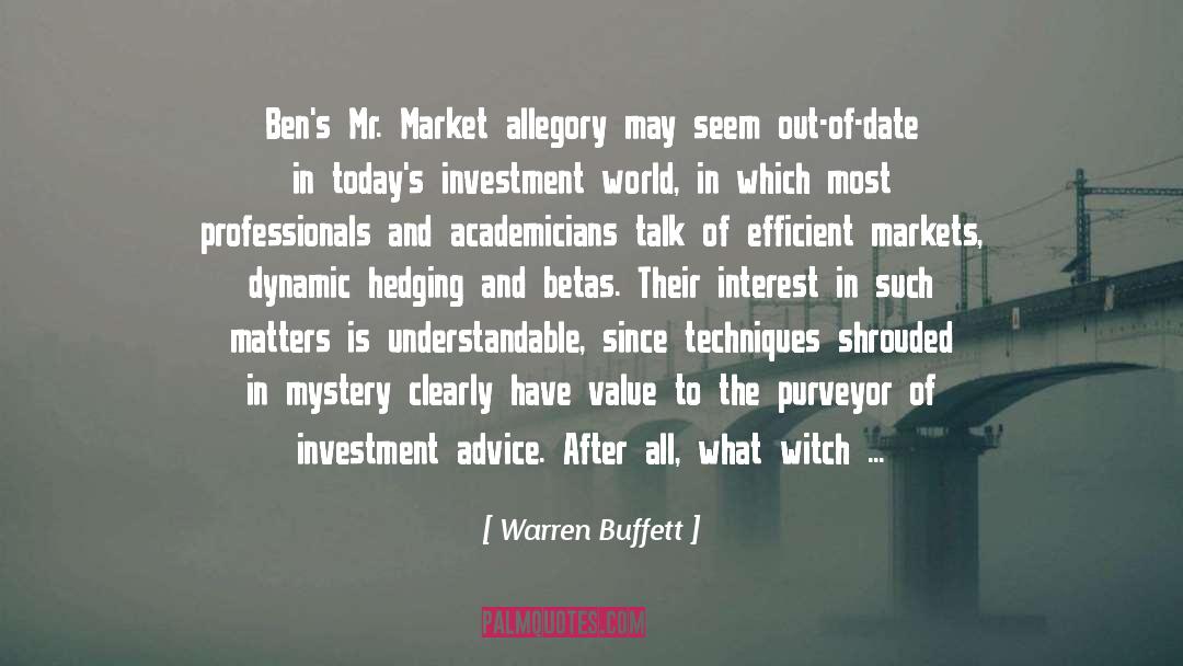 Warren Buffett Quotes: Ben's Mr. Market allegory may