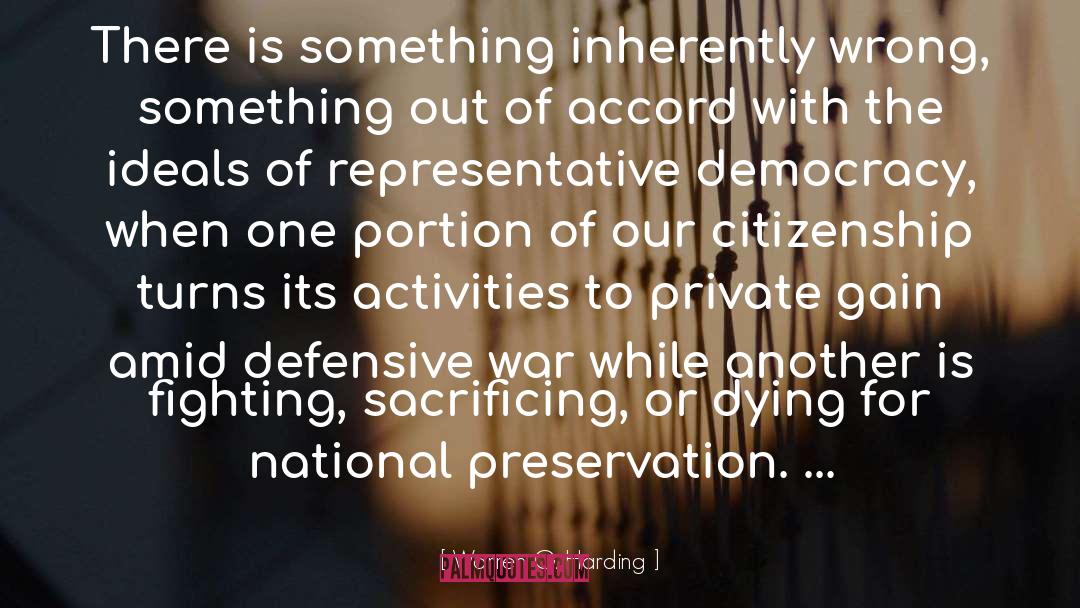 Warren G. Harding Quotes: There is something inherently wrong,