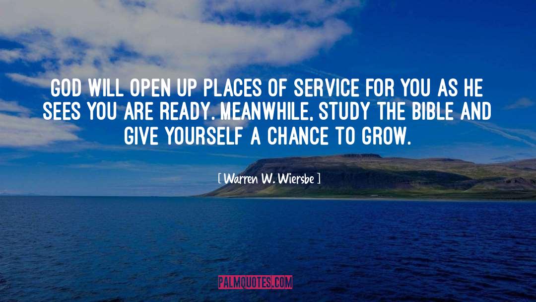 Warren W. Wiersbe Quotes: God will open up places