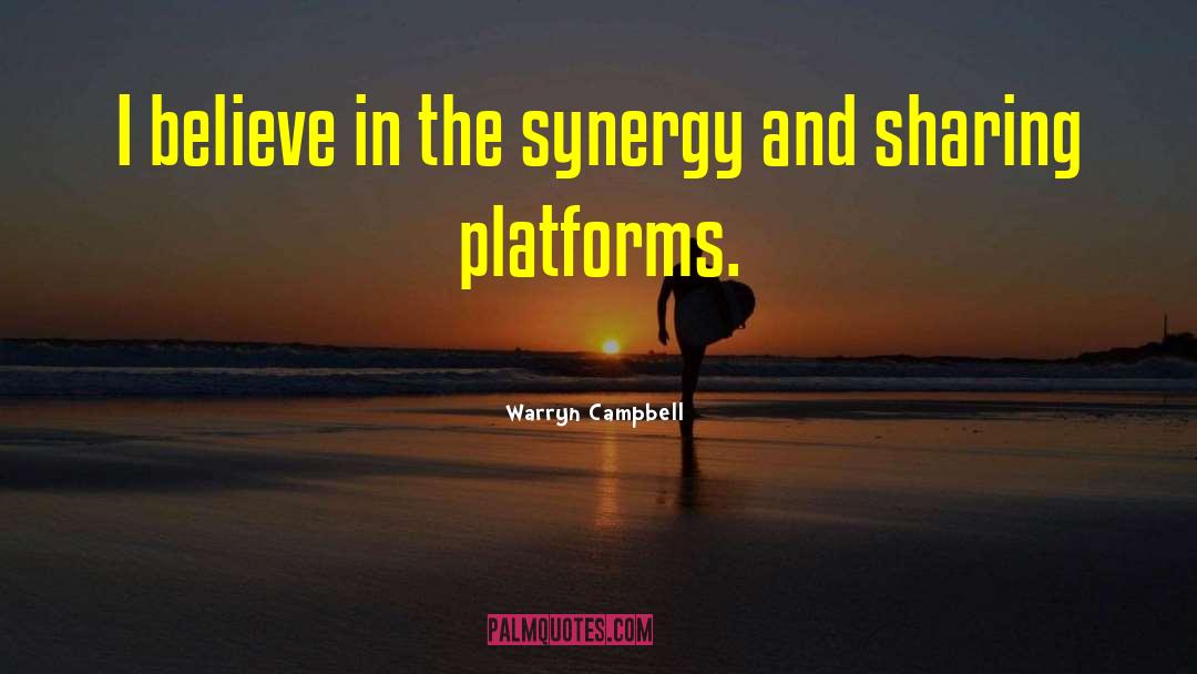 Warryn Campbell Quotes: I believe in the synergy