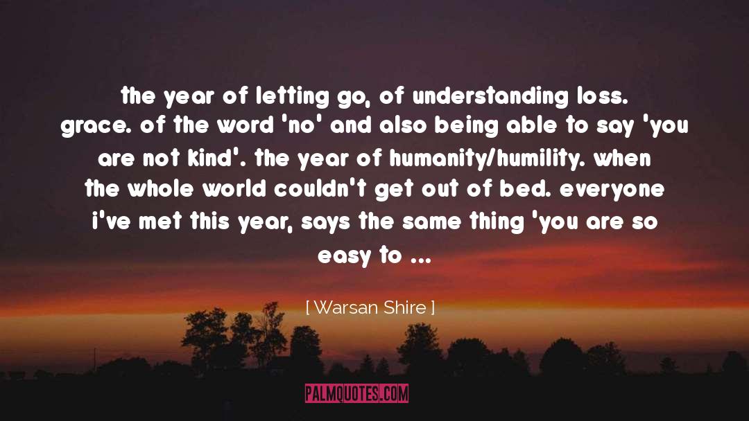 Warsan Shire Quotes: the year of letting go,