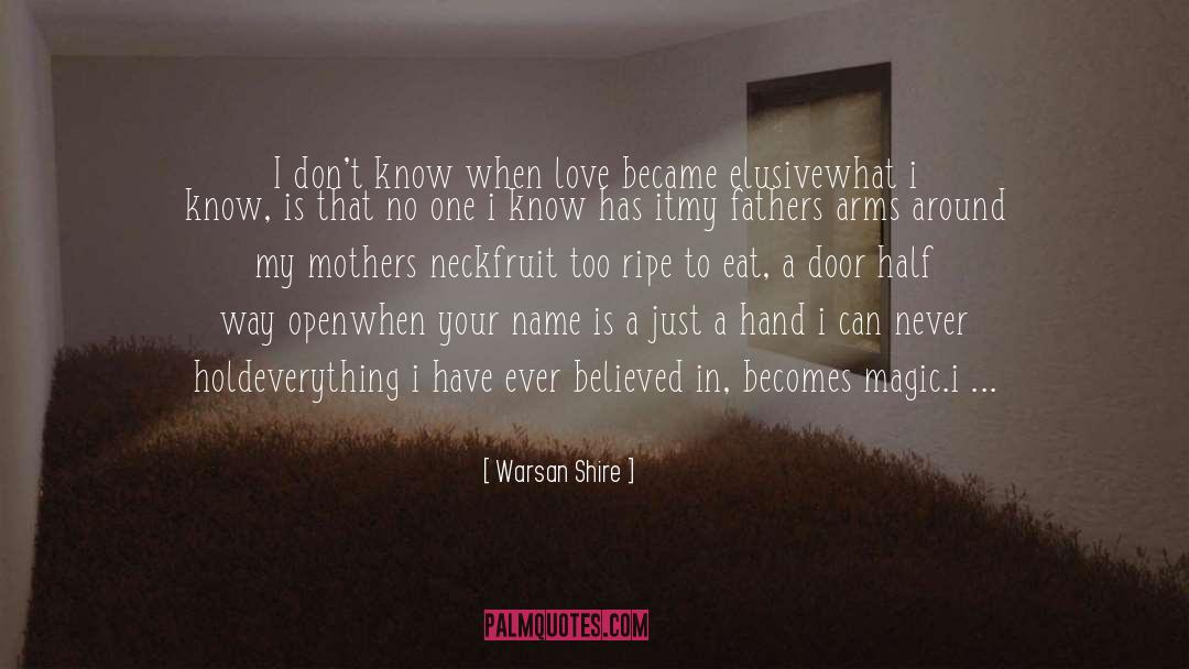 Warsan Shire Quotes: I don't know when love