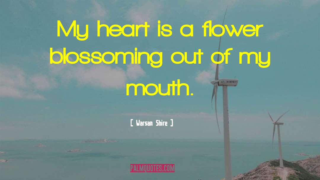 Warsan Shire Quotes: My heart is a flower