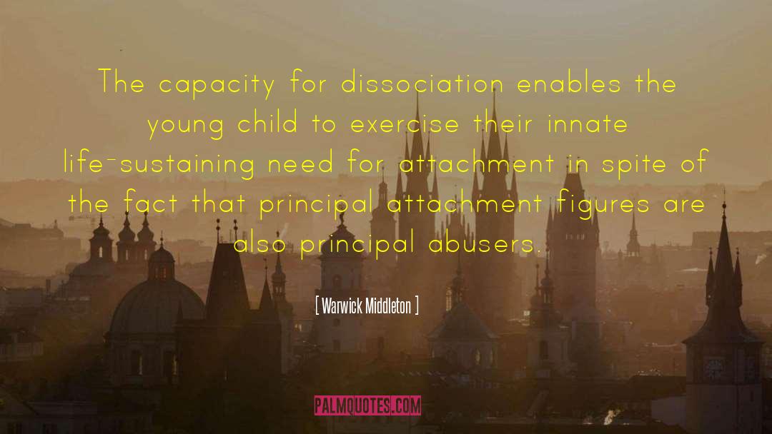 Warwick Middleton Quotes: The capacity for dissociation enables