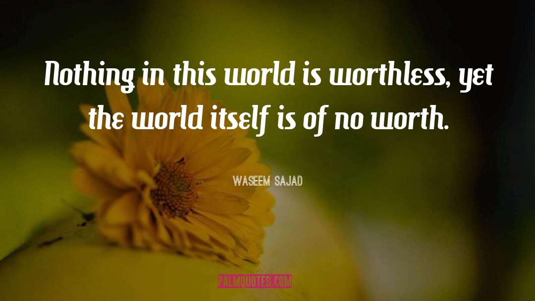 Waseem Sajad Quotes: Nothing in this world is