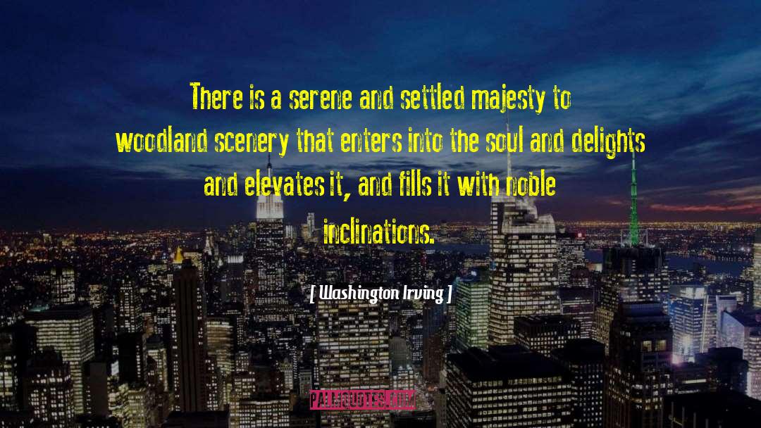 Washington Irving Quotes: There is a serene and