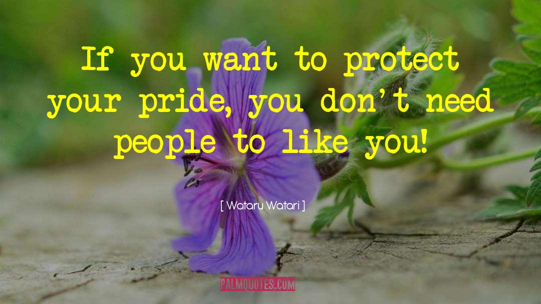 Wataru Watari Quotes: If you want to protect