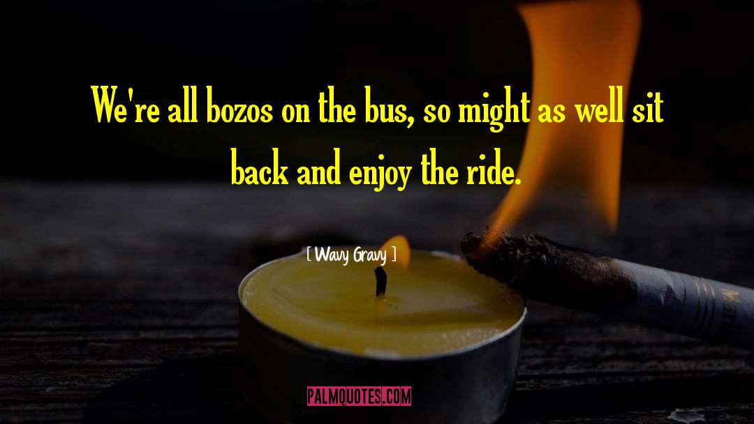 Wavy Gravy Quotes: We're all bozos on the