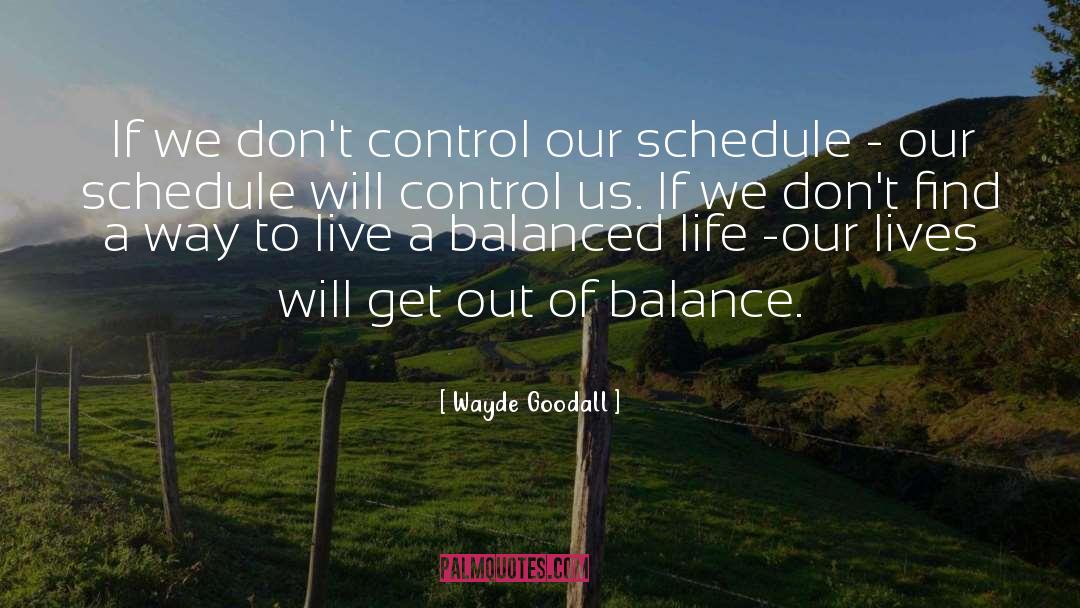 Wayde Goodall Quotes: If we don't control our