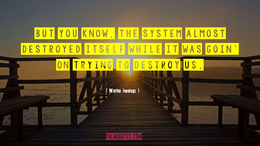 Waylon Jennings Quotes: But you know, the system