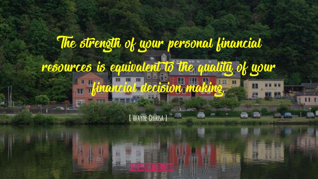 Wayne Chirisa Quotes: The strength of your personal