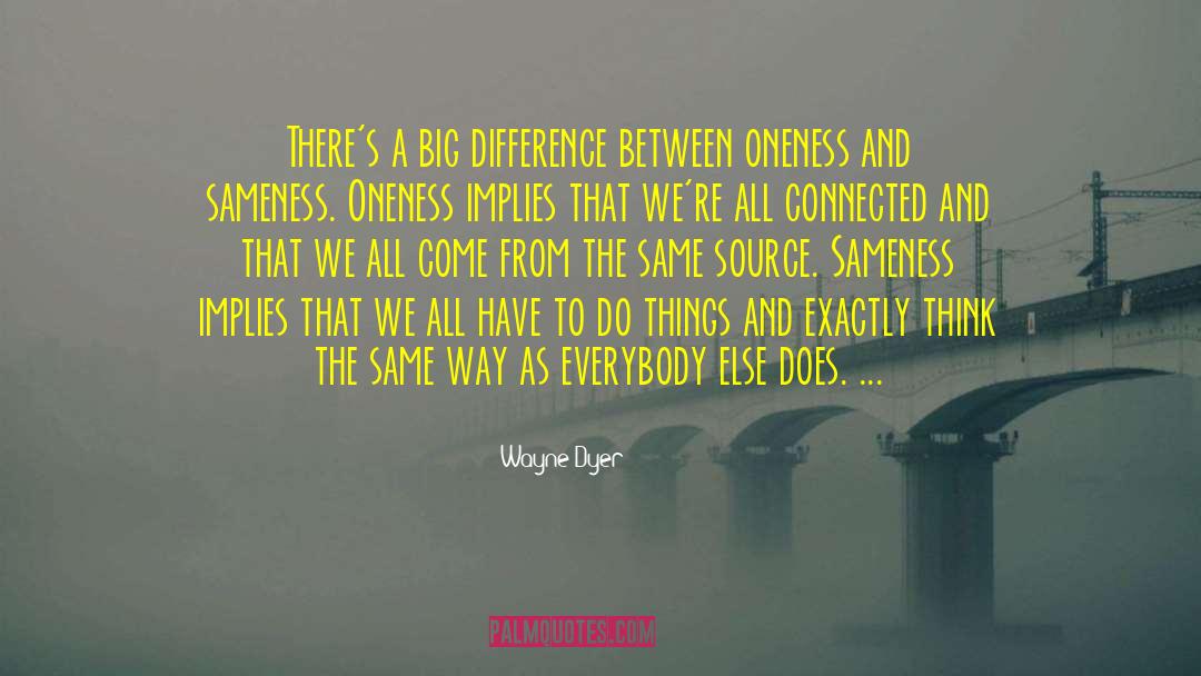 Wayne Dyer Quotes: There's a big difference between