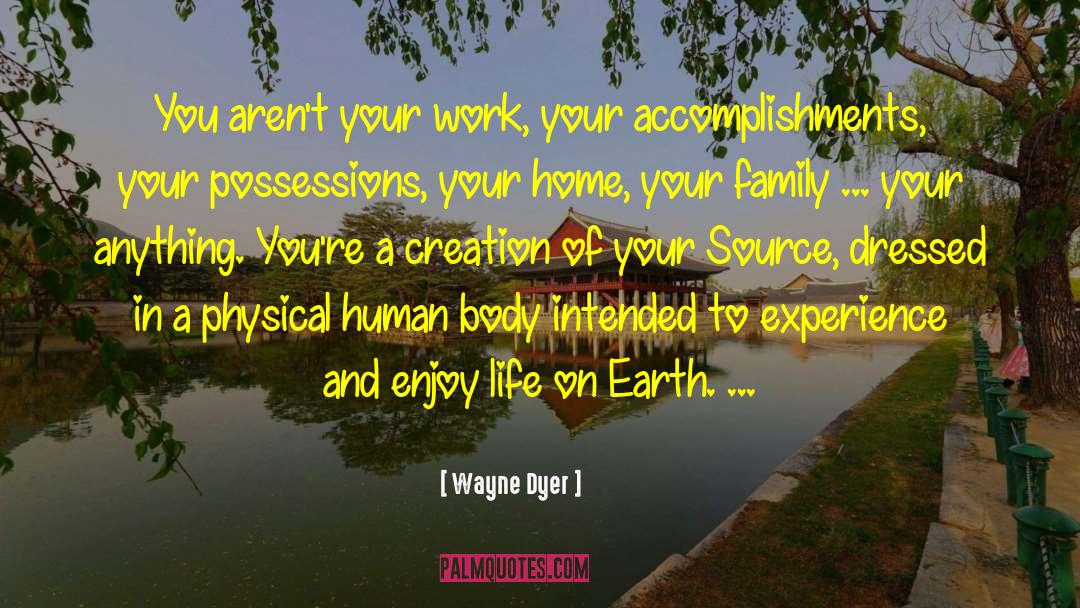 Wayne Dyer Quotes: You aren't your work, your
