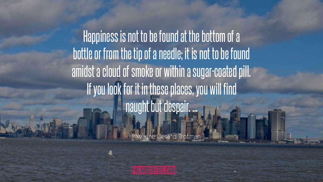 Wayne Gerard Trotman Quotes: Happiness is not to be