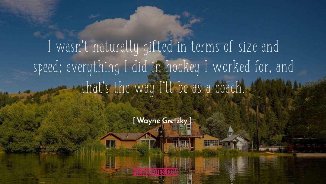 Wayne Gretzky Quotes: I wasn't naturally gifted in