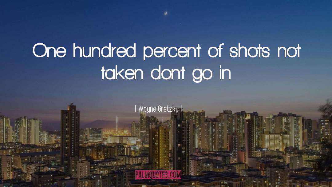 Wayne Gretzky Quotes: One hundred percent of shots