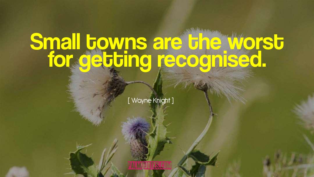Wayne Knight Quotes: Small towns are the worst