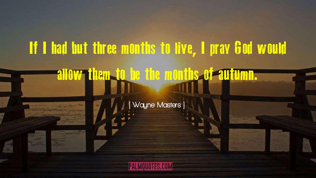 Wayne Masters Quotes: If I had but three
